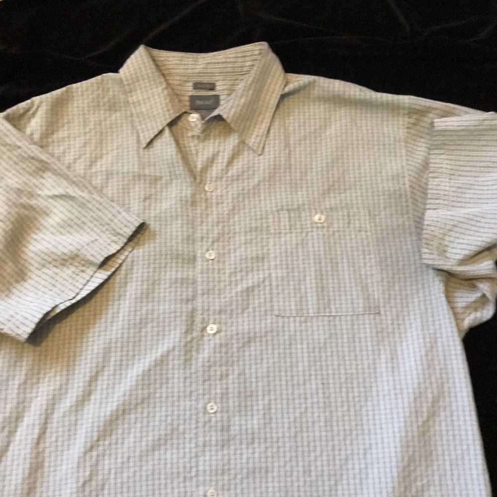 Men’s black and tan plaid shirt by Bruno